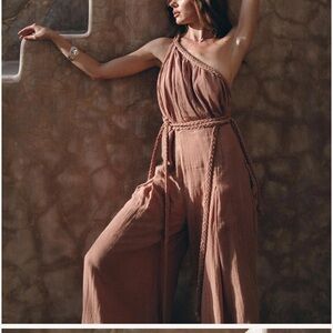 AYA Sacred Wear Jumpsuit Dress • Braided Romper • Overalls • Dusty Pink Jumpsuit